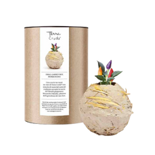 Carica l'immagine nel visualizzatore di Gallery, Small Garden Box Bolivian Rainbow. Una box contiene un sacchetto di Terra Cruda da un chilo, semi di peperoncino arcobaleno, menta o crocus di zafferano e una controforma. Idea regalo sostenibile per amanti delle piante. Small Garden Box: costruisci un vaso 100% naturale e coltiva piante da portare in tavola, seguendo i principi della sostenibilità agroalimentare.