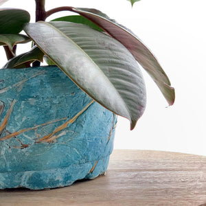 Vaso per piante - La Terra Cruda - Vaso naturale azzurro polvere